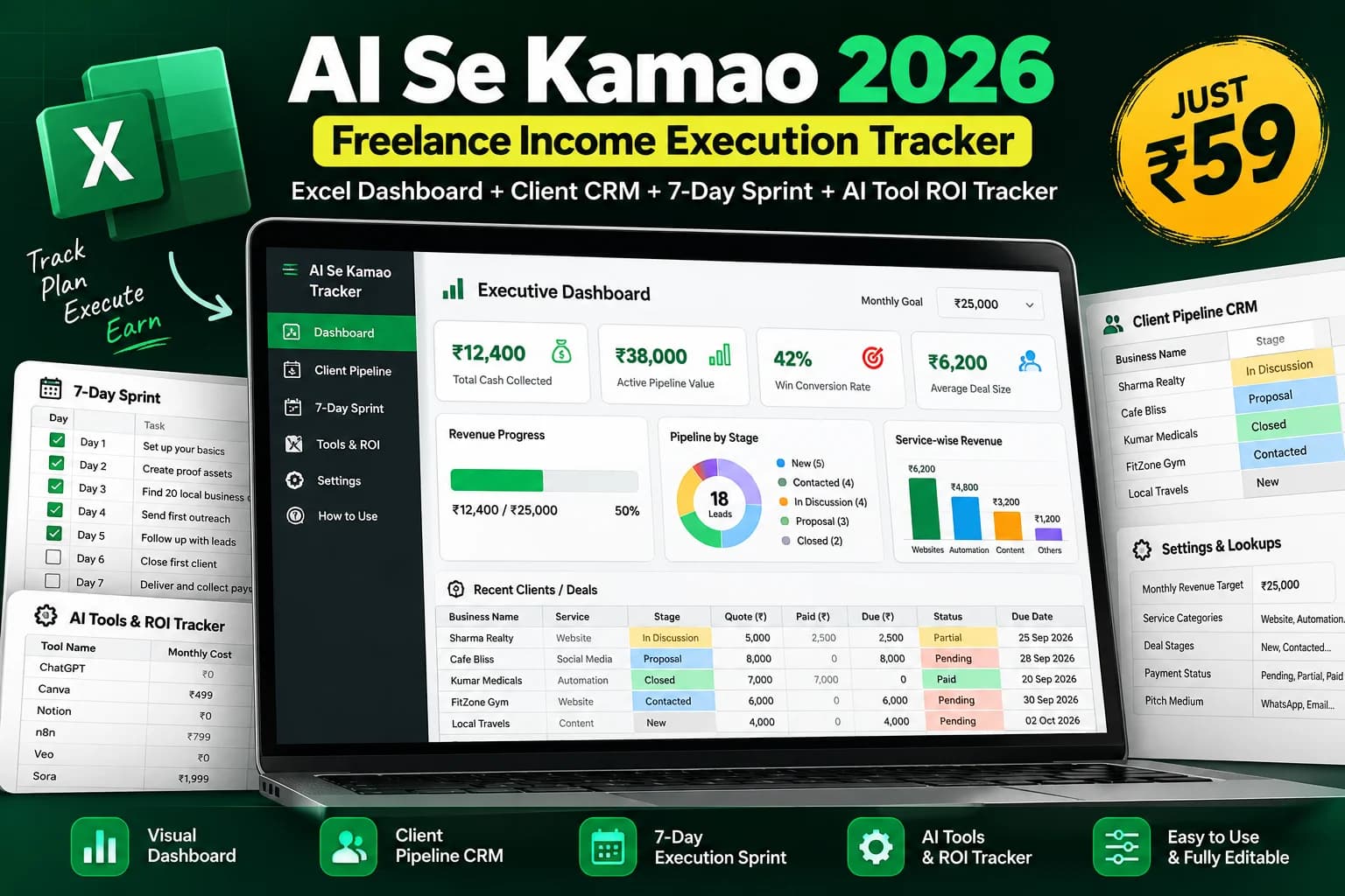 AI Se Kamao 2026: Freelance Income Execution Tracker